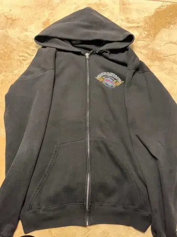 Harley-Davidson 블랙 집업 후드티