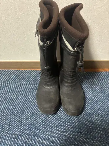 방수 방한 블랙 장화