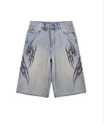 SUPPLIER Tribal Rhinestone Denim Shorts