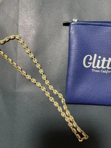 glitter 목걸이 모이사나이트