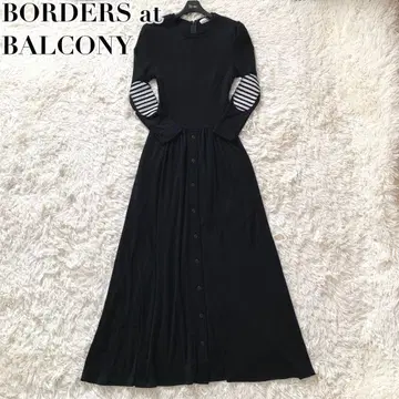 새상품급 보더스 앳 발코니 현행 롱 원피스 저지 블랙