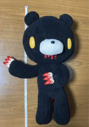 피 묻은 블랙 베어 봉제 인형 그루미 약 50cm