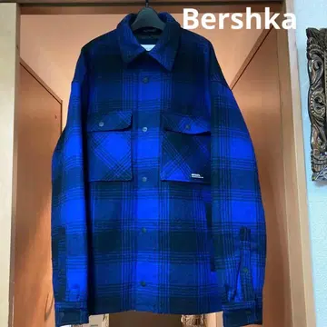 Bershka 체크 무늬 자켓 XL 오버 사이즈