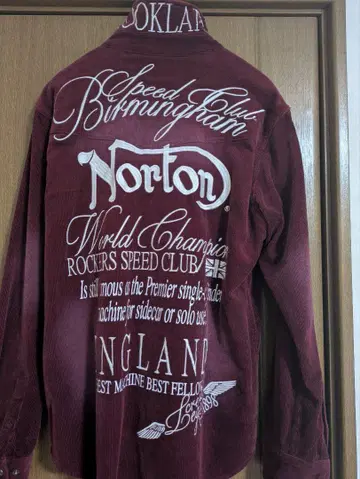 Norton 버건디 코듀로이 셔츠