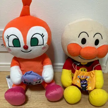 호빵맨 짤랑이 큰 봉제 인형