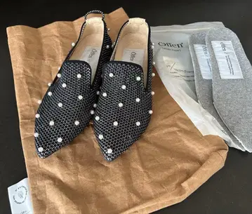 Offen pointed-OPERAN PEARLS BLACK&IVORY