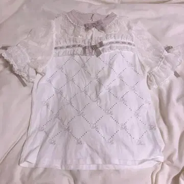 LIZLISA 모노그램 비쥬 컷 탑 핑크