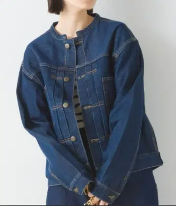 OMNES 노카라 데님 자켓