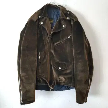 vintage Haggar 브라운 더블 라이더 자켓 USA 구제 의류