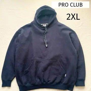 PRO CLUB 속기모 헤비 무게 네이비  후드티 빅 사이즈