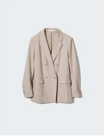 유니클로 더블 자켓 베이지 L
