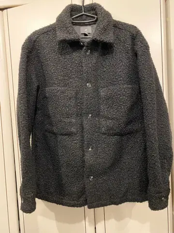H&M 보아 셔츠 자켓 블랙 M 사이즈