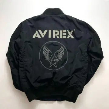 새상품급 AVIREX 백 로고 MA-1 플라이트 자켓 맥퀸 자수