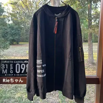 Rie짱 IRIEY 이소재 절개 분또 ZIP 블루종 블랙 리메이크 있음