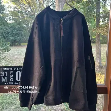 이소재 절개 분또 ZIP 블루종 블랙 리메이크 없음
