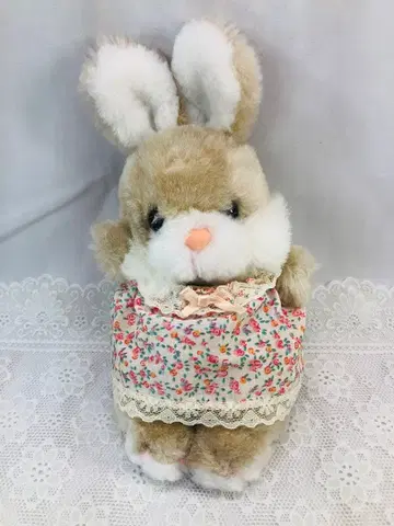 토끼 봉제 인형 꽃무늬 에이프런 포함