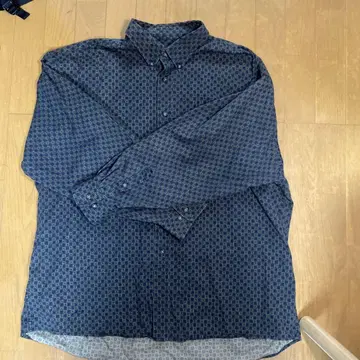Munsingwear 네이비 체크 무늬 셔츠 XL
