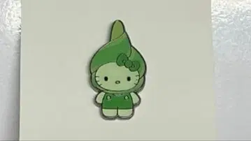 오사카 만박 일본관 한정판 모키티 핀 배지 산리오 미사용 우치와히게무시