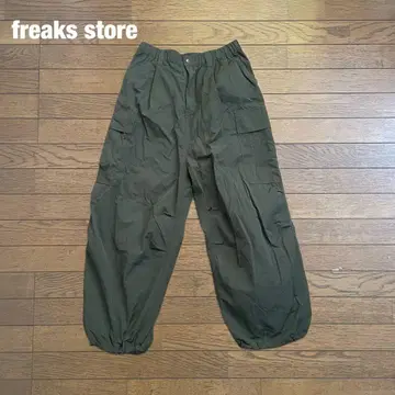 FREAK'S STORE 와이드 카고 팬츠 카키 사이즈 L