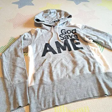 유나이티드 애로우즈 아메리카나 God Save AME 후드 부착 후드티