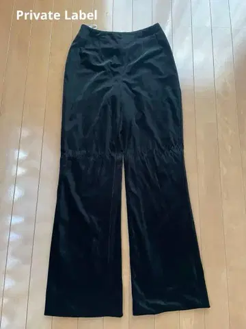 [ 새상품 ] Private Label 벨로아 팬츠 블랙 M