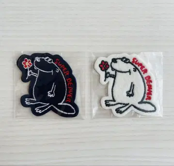 Super Beaver 와펜 네이비 화이트
