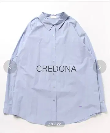 CREDONA cdn 루즈 브로드 셔츠 블루