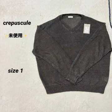 [ 미사용 ] crepuscule V넥 니트 1 차콜