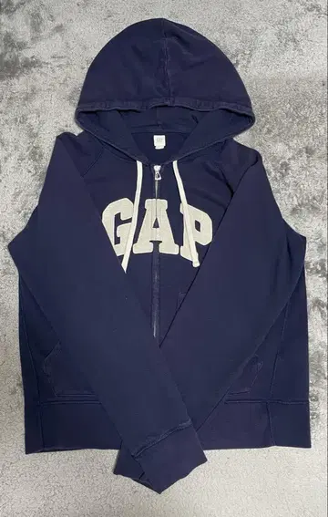GAP 갭 로고 풀 집업 후드티 네이비