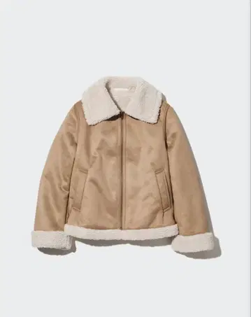 UNIQLO 보아 자켓 베이지 플라이트 자켓