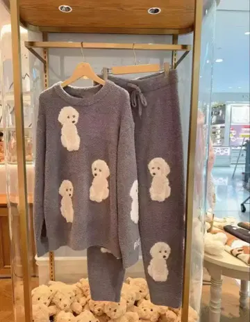 토이 푸들 룸웨어 세트 네이비 라스트 1점