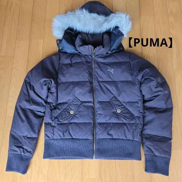 [ PUMA ] 블랙 숏 기장 후드 부착 다운 자켓 L 사이즈