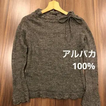 ATeLIeR 알파카 100% 그레이 니트