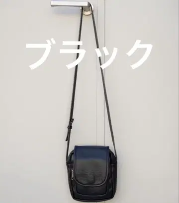 sinss 합성 가죽 미니 숄더 백 블랙 인조 가죽