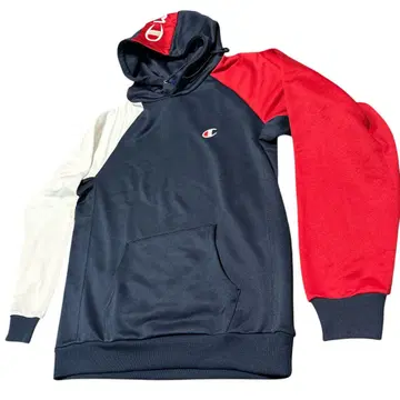 Champion 후드 부착 후드티 네이비/레드/화이트