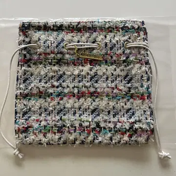 charmant.sac 트위드 드로우 스트링 백