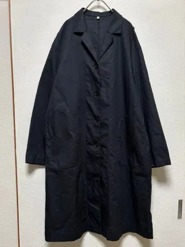 무인양품 여성 헴프 코튼 코트 블랙 M