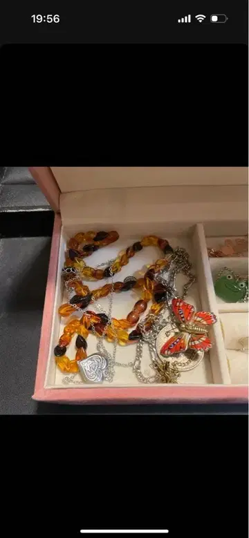 캐주얼 오렌지 비즈 목걸이