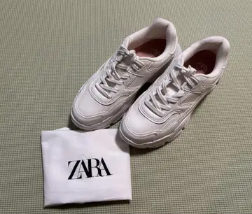 미사용 새상품 ZARA 청키 플랫폼 스니커즈 37 통굽