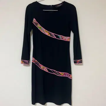 LEONARD 레오나르 블랙 원피스 & 파우치