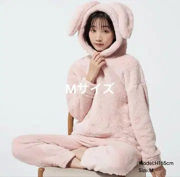 새상품 마쉬멜로우 필 라운지 세트 (긴팔) (토끼) 핑크 M