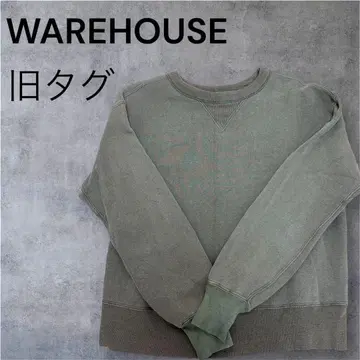 WAREHOUSE 구 택 올리브 그린 맨투맨