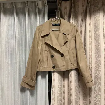 ZARA 베이지 더블 브레스트 자켓 XS
