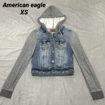 아메리칸 이글 데님 자켓 후드 부착