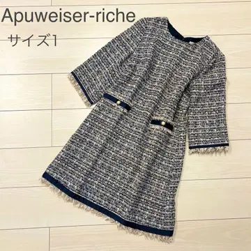 Apuweiser-riche 트위드 미니 원피스/네이비 계열 1