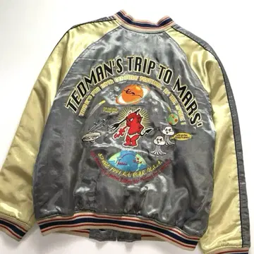 새상품급 레어/40사이즈 TEDMAN 스카잔 자수 우주 빅 금은 L