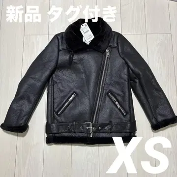 [ 새상품 택 포함 ] ZARA 자라 페이크 무스탕 라이더 자켓