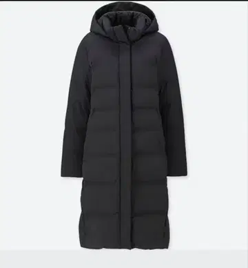UNIQLO 유니클로 심리스 다운 롱 코트 블랙 M
