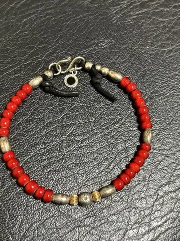 SAAD 커스텀 빨간색 금 은 팔찌