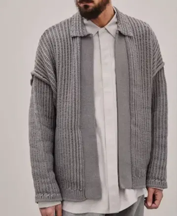 LIDNM LILY YARN KNIT BLOUSON 리돔 니트 블루종